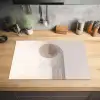Minimalistisch - Cirkel - Lichtgrijs Inductie beschermer vinyl 3mm klein -sfeer5
