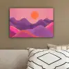 Zon - Heuvels - Paars - Abstract canvas 2cm klein -sfeer3