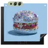 Glitters - Hamburger - Blauw Inductie beschemer met haakjes middel -3d