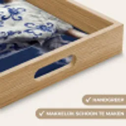 Koe - Delfts - Blauw - Artistiek Dienblad Rechthoek middel -USP_HandgreepNL