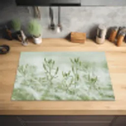 Grassen - Minimalistisch - Groen Inductie beschermer vinyl 3mm klein -sfeer5