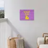 Tekst - Eend - Paars tuinposter los doek klein -sfeer8