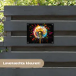 Paardenbloem - Graffiti - Kleurrijk - Bloemen - Natuur tuinposter los doek klein -sfeer3