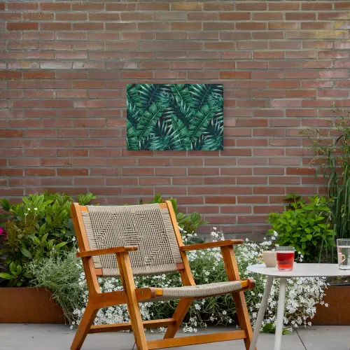 Jungle - Bladeren - Tropisch Tuinposter op houten frame 2 cm dik klein -sfeer3