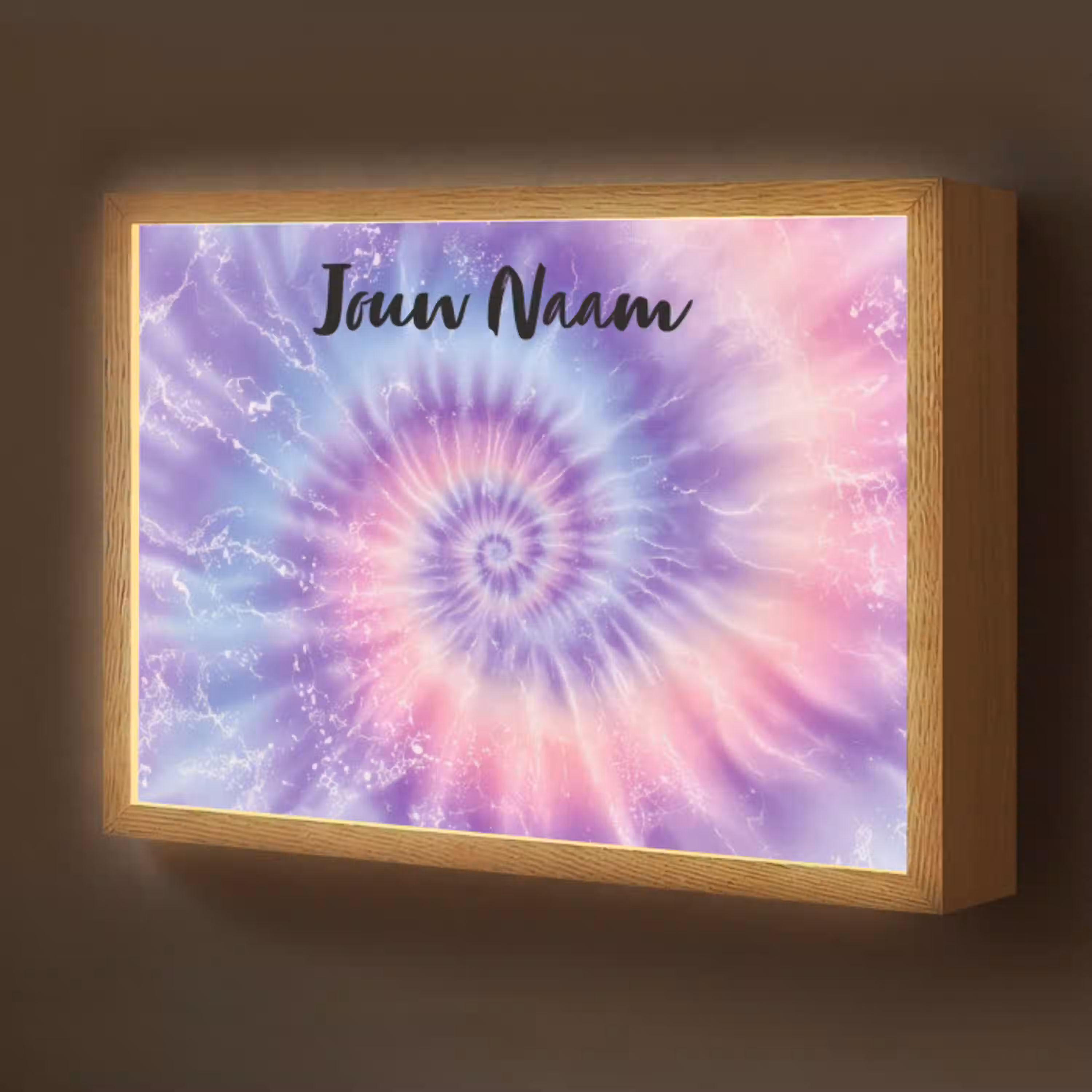 Pastel - Paars - Spiraal - Marmer Light Box met batterij (Wandlamp kind) middel -z3d_website