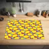 Citroenen - Geel - Stippen - Oranje Inductie beschermer vinyl 3mm klein 276 -sfeer5