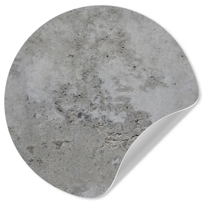 Patroon - Grijs - Oud - Beton Wandcirkel behangsticker klein 186 -3d