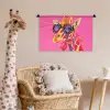 Giraf - Roze - Bril - Sjaal Wandkleed katoen klein -wsfeer5_kind
