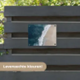 Strand - Zee - Golven tuinposter los doek klein -sfeer3