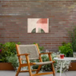 Cirkel - Abstract - Roze Tuinposter op houten frame 2 cm dik klein -sfeer3