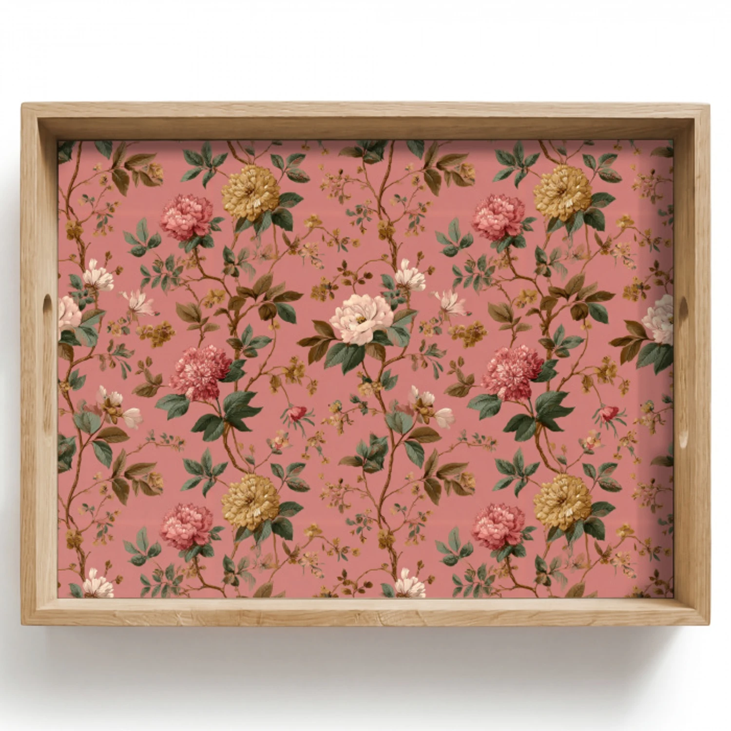 Klassiek - Botanisch - Roze Dienblad Rechthoek middel 911 -z3d_shopping