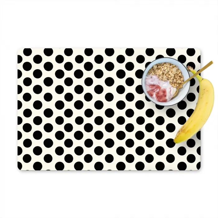 Klassiek - Stippen - Zwart Placemat vinyl groot 368 -zzzproduct_Kitchenyeah-website