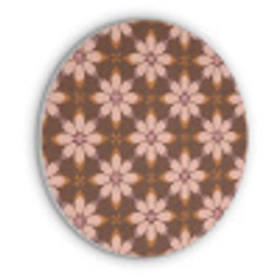 Klassiek - Retro - Bruin Akoestische PET Vilt - Rond klein 838 -3d