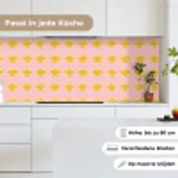 Katten - Patroon - Roze keuken achterwand 2 middel 871 -sfeer4_DE