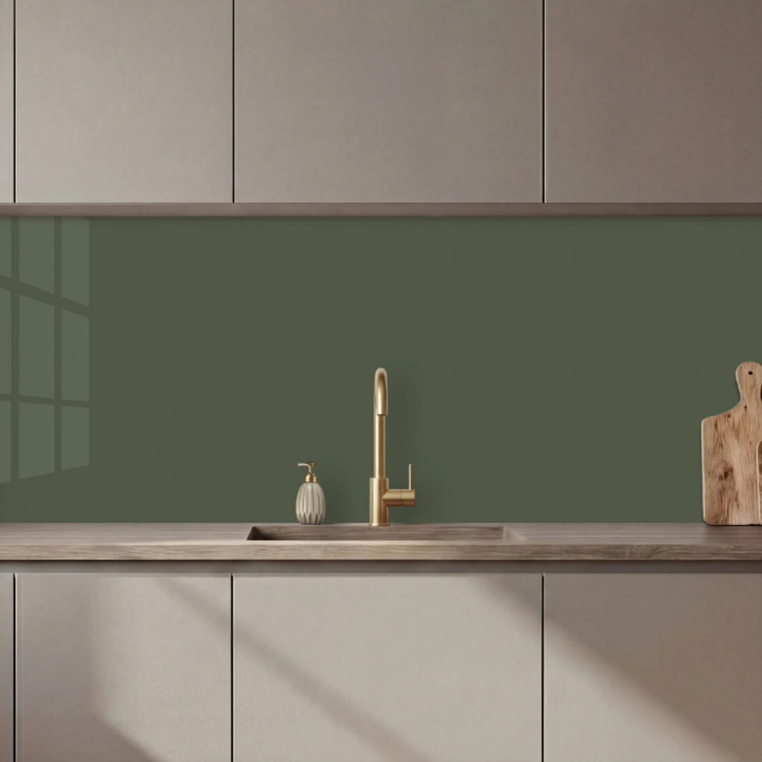 Groen - Effen kleur - Olijfgroen keuken achterwand 2 middel 871 zz_3dshopping