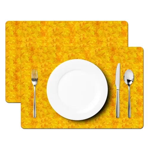 Vloeiend - Olie - Verf  - Geel Placemat vinyl groot 368 -zzsfeer2_Kitchenyeah-website