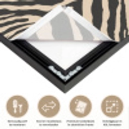 Zebra - Klassiek - Zwart Textielframe zwart klein 947 -USP_closeupNL