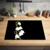 Lelietjes-van-dalen tegen Nacht Inductie beschermer vinyl 3mm klein -sfeer5