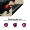 Zwarte draak - Rookwolken - Rood Inductie beschermer vinyl 3mm middel -zzzzzzz-cc-onderkant