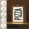 Pizza - Japandi - Decoratie - Vintage Light Box met kabel (Tafellamp) klein -USP_FR