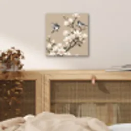Oosters - Vogels - Beige aluminium wit klein -sfeer3