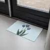 Tulpen - Blauw - Bladeren Deurmat klein -sfeer2