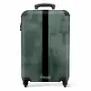 Groene betonlook met zwarte streep NBS - Handbagage koffer - Volwassenen Unisex middel -productfoto_recht
