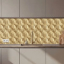 Patroon - Waaier -  Goud keuken achterwand 2 middel 871 zz_3dshopping