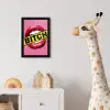 Lippen - Tekst - Kleurrijk fotolijst zwart zonder passe partout klein -usfeer4_kinderkamer