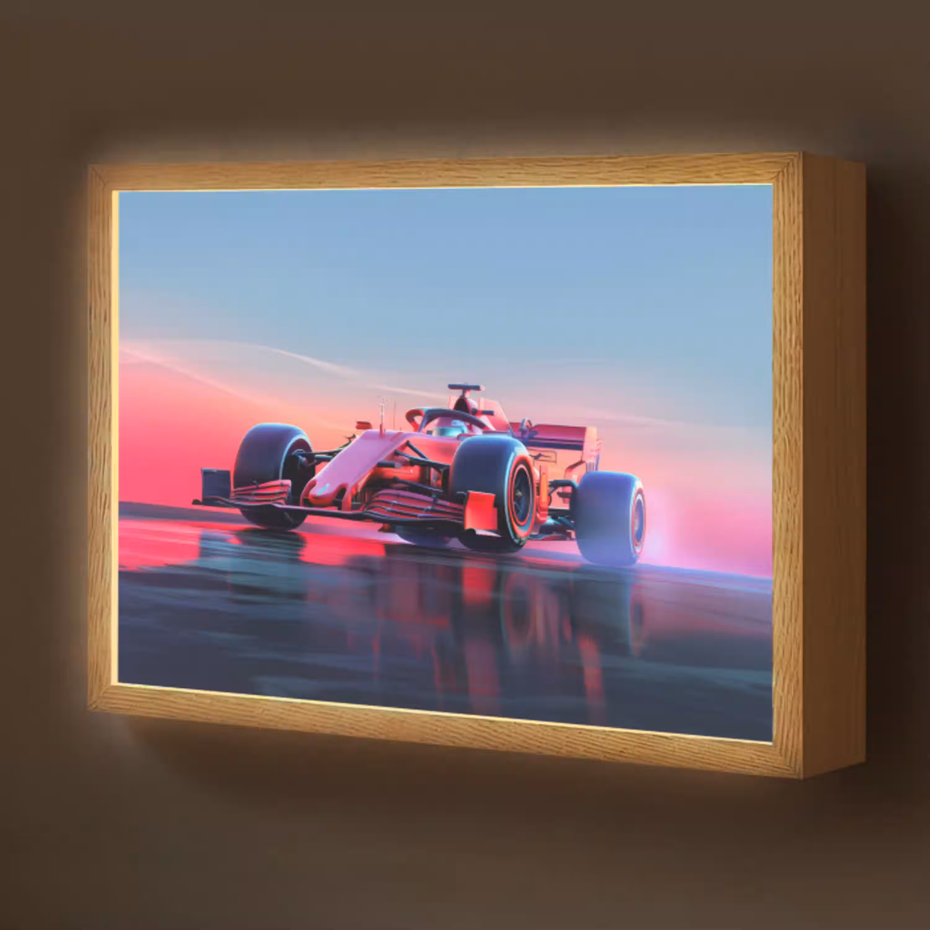 Formule 1 - Race  - Auto - Jongens Light Box met batterij (Wandlamp kind) middel -z3d_website