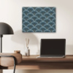 Patroon - Ginkgoblad - Blauw PET vilt klein 837 -sfeer5
