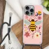 Bij - Geel - Bloemen - Kleurrijk Hoesje iPhone 16 Pro Max met koord klein -sfeer4