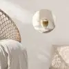 Mok - Latte - Minimalistisch - Schaduw Wandcirkel behangsticker klein -sfeer4