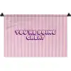 Paars - Strepen - You're doing great - Schaduw Wandkleed katoen klein -zz3d