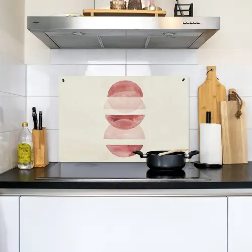 Minimalistisch - Cirkels - Roze Inductie beschemer met haakjes klein -sfeer2