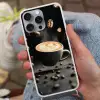 Cappuccino - Kop - Bonen - Bruin Hoesje iPhone 16 Pro Max met koord klein -sfeer3