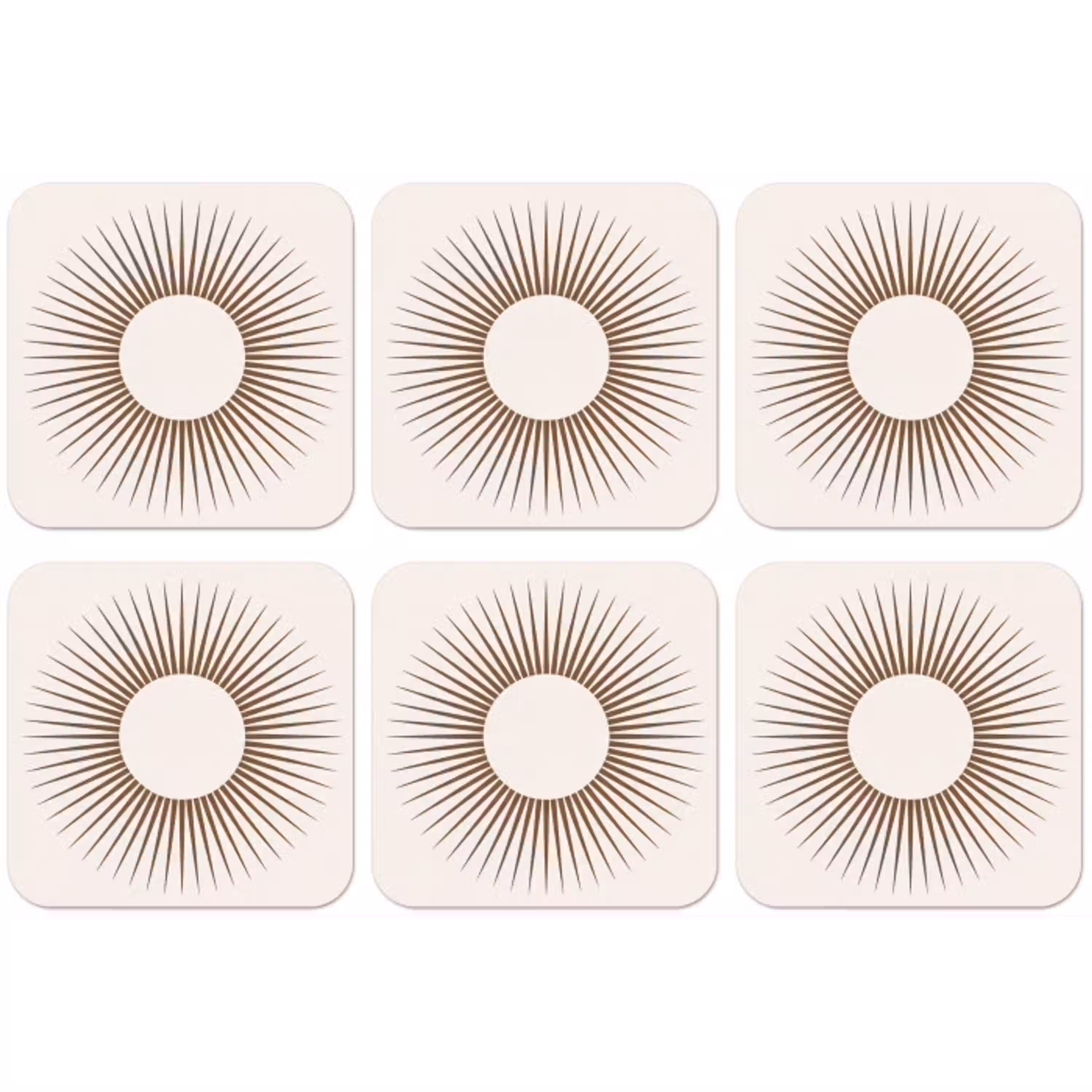 Abstract - Zon - Symbool - Modern - Beige onderzetter kurk middel -zkaufland3dotto