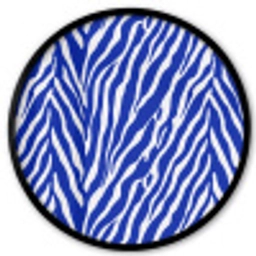 Zebra - Patroon - Kobalt - Blauw Fotolijst rond zonder passe partout klein 856 -3d