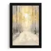 Winter - Abstract - Sneeuw - Natuur - Zon fotolijst zwart zonder passe partout klein -3d