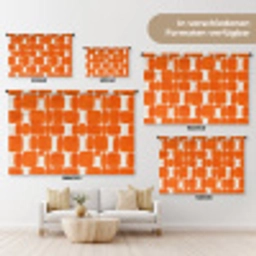 Patroon - Retro - Oranje Wandkleed katoen klein 269 -tsfeer8_DE