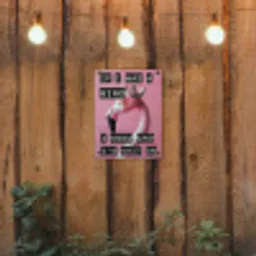 Flamingo - Roze - Vogel - Decoratie tuinposter los doek klein -sfeer1