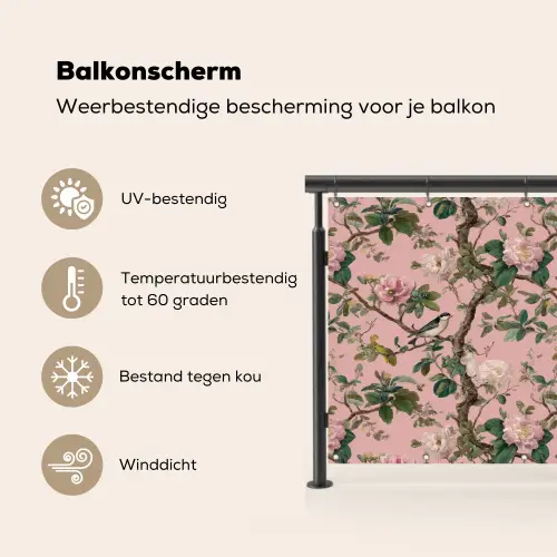 Pioenrozen - Botanisch - Vogel Balkonbeschermer Duitsland klein 596 -specs_NL