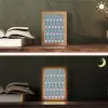 Blauw - Retro - Patroon - Hartjes Light Box met kabel (Tafellamp) klein 925 -sfeer3