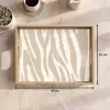 Zebraprint - Beige - Wit - Dierenprint Dienblad Rechthoek middel -USP_Formaat