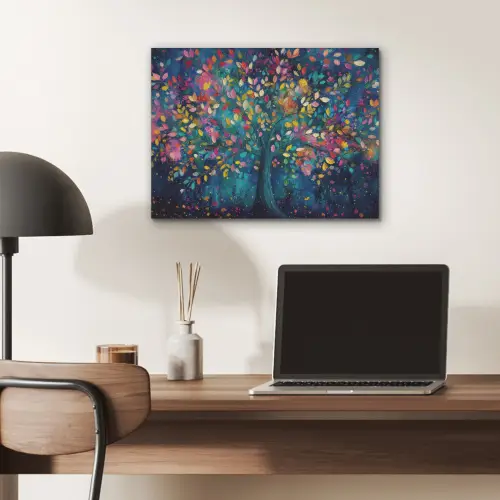 Kleurrijk - Boom - Magisch - Abstract PET vilt klein -sfeer5