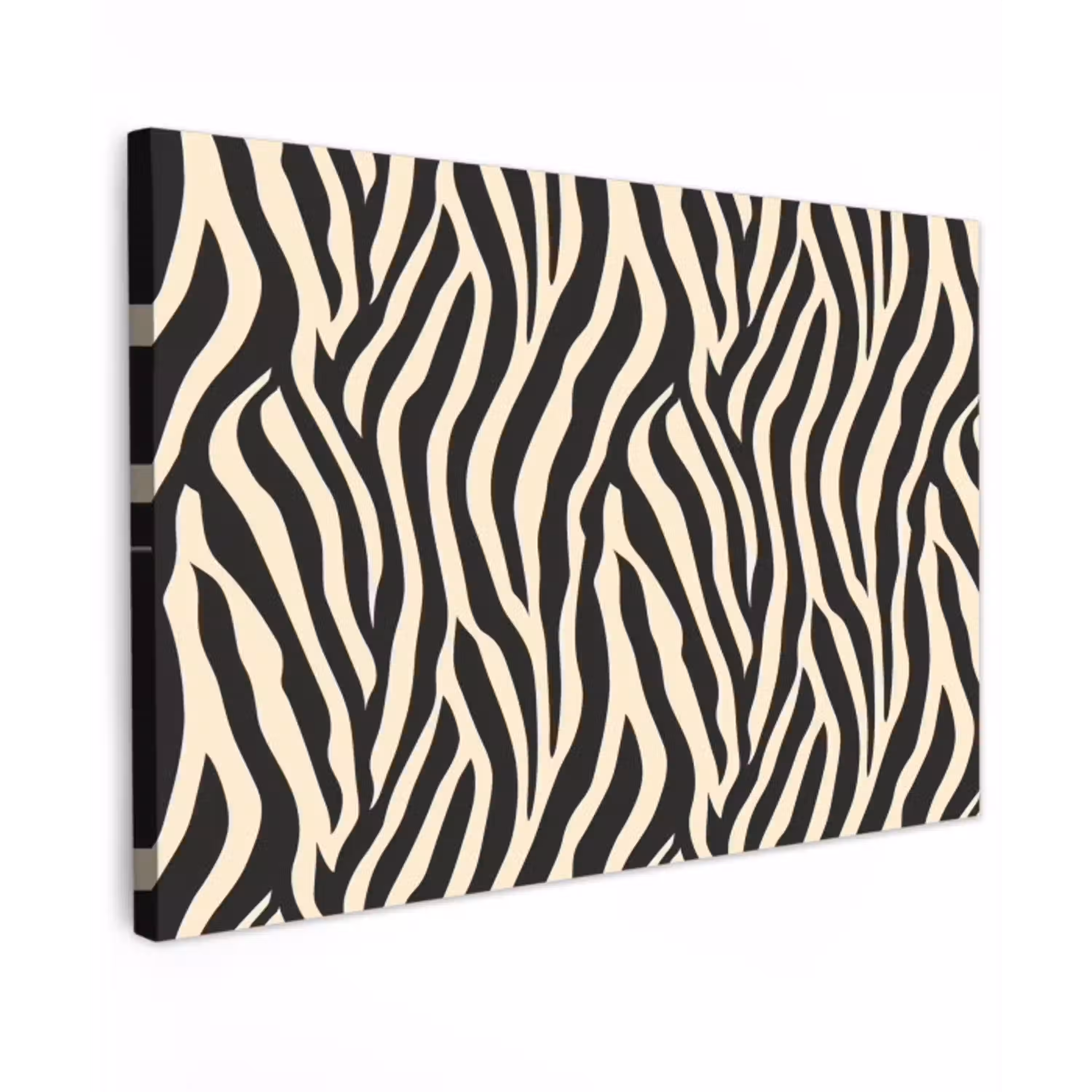 Zebra - Print - Klassiek - Zwart Tuinposter op houten frame 2 cm dik klein 845 -3d