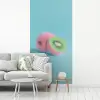 Kiwi - Blauw - Surrealistisch fotobehang vinyl groot -woonkamer