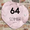 Roze marmer - Modern Naambord Organisch middel -sfeer10