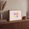Hartjes - Pastel - Liefde - Moeder Light Box met batterij (Wandlamp) middel -sfeer2