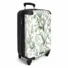 Vintage bloemen - lichtgroen met wit NBS - Handbagage koffer - Kinderen Unisex middel -productfoto_3d